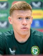 20 November 2023; James McClean during a Republic of Ireland press conference at FAI Headquarters in Abbotstown, Dublin. Photo by Stephen McCarthy/Sportsfile