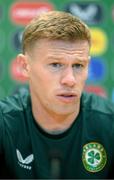 20 November 2023; James McClean during a Republic of Ireland press conference at FAI Headquarters in Abbotstown, Dublin. Photo by Stephen McCarthy/Sportsfile