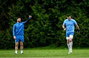 20 November 2023; Robbie Henshaw and James Ryan during a squad training session on the Leinster Rugby 12 Counties Tour at Kilkenny College in Kilkenny. Photo by Harry Murphy/Sportsfile