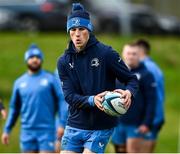 20 November 2023; Sam Prendergast during a squad training session on the Leinster Rugby 12 Counties Tour at Kilkenny College in Kilkenny. Photo by Harry Murphy/Sportsfile