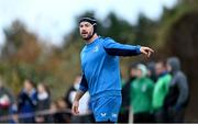 20 November 2023; Caelan Doris during a squad training session on the Leinster Rugby 12 Counties Tour at Kilkenny College in Kilkenny. Photo by Harry Murphy/Sportsfile