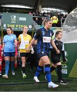 19 November 2023; Athlone Town captain Laurie Ryan leads her side out for the Sports Direct FAI Women's Cup Final match between Athlone Town and Shelbourne at Tallaght Stadium in Dublin. Photo by Stephen McCarthy/Sportsfile