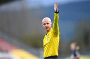 19 November 2023; Referee Marc Lynch during the Sports Direct FAI Women's Cup Final match between Athlone Town and Shelbourne at Tallaght Stadium in Dublin. Photo by Stephen McCarthy/Sportsfile