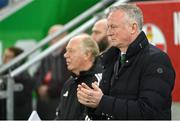 20 November 2023; Northern Ireland manager Michael O'Neill before the UEFA EURO 2024 Qualifying Round Group H match between Northern Ireland and Denmark at the National Stadium at Windsor Park in Belfast. Photo by Ramsey Cardy/Sportsfile