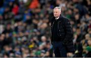 20 November 2023; Northern Ireland manager Michael O'Neill during the UEFA EURO 2024 Qualifying Round Group H match between Northern Ireland and Denmark at the National Stadium at Windsor Park in Belfast. Photo by Ramsey Cardy/Sportsfile Photo by Ramsey Cardy/Sportsfile