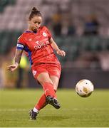 19 November 2023; Pearl Slattery of Shelbourne scores her penalty in the penalty shootout of the Sports Direct FAI Women's Cup Final match between Athlone Town and Shelbourne at Tallaght Stadium in Dublin. Photo by Stephen McCarthy/Sportsfile