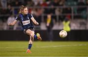 19 November 2023; Dana Scheriff of Athlone Town scores her penalty in the penalty shootout of the Sports Direct FAI Women's Cup Final match between Athlone Town and Shelbourne at Tallaght Stadium in Dublin. Photo by Stephen McCarthy/Sportsfile