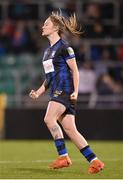 19 November 2023; Dana Scheriff of Athlone Town celebrates after scoring her penalty in the penalty shootout of the Sports Direct FAI Women's Cup Final match between Athlone Town and Shelbourne at Tallaght Stadium in Dublin. Photo by Stephen McCarthy/Sportsfile