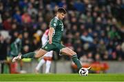 20 November 2023; Paddy McNair of Northern Ireland during the UEFA EURO 2024 Qualifying Round Group H match between Northern Ireland and Denmark at the National Stadium at Windsor Park in Belfast. Photo by Ramsey Cardy/Sportsfile