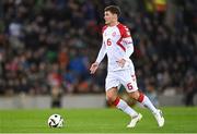 20 November 2023; Andreas Christensen of Denmark during the UEFA EURO 2024 Qualifying Round Group H match between Northern Ireland and Denmark at the National Stadium at Windsor Park in Belfast. Photo by Ramsey Cardy/Sportsfile