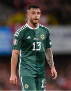 20 November 2023; Dale Taylor of Northern Ireland during the UEFA EURO 2024 Qualifying Round Group H match between Northern Ireland and Denmark at the National Stadium at Windsor Park in Belfast. Photo by Ramsey Cardy/Sportsfile