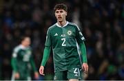 20 November 2023; Trai Hume of Northern Ireland during the UEFA EURO 2024 Qualifying Round Group H match between Northern Ireland and Denmark at the National Stadium at Windsor Park in Belfast. Photo by Ramsey Cardy/Sportsfile