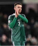 20 November 2023; Conor McMenamin of Northern Ireland after the UEFA EURO 2024 Qualifying Round Group H match between Northern Ireland and Denmark at the National Stadium at Windsor Park in Belfast. Photo by Ramsey Cardy/Sportsfile