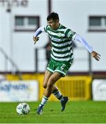 30 October 2023; Adam Condron of Shamrock Rovers during the EA SPORTS MU19 LOI Enda McGuill Cup match between Galway United and Shamrock Rovers at Eamon Deacy Park in Galway. Photo by Ben McShane/Sportsfile