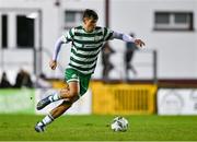 30 October 2023; Adam Condron of Shamrock Rovers during the EA SPORTS MU19 LOI Enda McGuill Cup match between Galway United and Shamrock Rovers at Eamon Deacy Park in Galway. Photo by Ben McShane/Sportsfile
