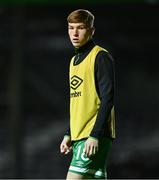 30 October 2023; James Stefan Roche of Shamrock Rovers during the EA SPORTS MU19 LOI Enda McGuill Cup match between Galway United and Shamrock Rovers at Eamon Deacy Park in Galway. Photo by Ben McShane/Sportsfile
