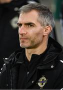 20 November 2023; IFA Technical Director Aaron Hughes before the UEFA EURO 2024 Qualifying Round Group H match between Northern Ireland and Denmark at the National Stadium at Windsor Park in Belfast. Photo by Ramsey Cardy/Sportsfile