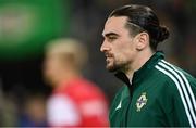 20 November 2023; Ciaron Brown of Northern Ireland before the UEFA EURO 2024 Qualifying Round Group H match between Northern Ireland and Denmark at the National Stadium at Windsor Park in Belfast. Photo by Ramsey Cardy/Sportsfile