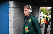 21 November 2023; Matt Healy of Republic of Ireland arrives before the UEFA European Under-21 Championship Qualifier match between Republic of Ireland and Italy at Turners Cross in Cork. Photo by Eóin Noonan/Sportsfile