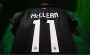 21 November 2023; The jersey of James McClean of Republic of Ireland before the international friendly match between Republic of Ireland and New Zealand at Aviva Stadium in Dublin. Photo by Stephen McCarthy/Sportsfile