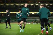 21 November 2023; James McClean of Republic of Ireland warms up before during the international friendly match between Republic of Ireland and New Zealand at the Aviva Stadium in Dublin. Photo by Michael P Ryan/Sportsfile