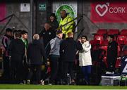 21 November 2023; A member of the Italy coaching staff tussles with Republic of Ireland players and staff after the UEFA European Under-21 Championship Qualifier match between Republic of Ireland and Italy at Turners Cross in Cork. Photo by Eóin Noonan/Sportsfile