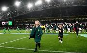 21 November 2023; Allie Mae, left, Willow Ivy McClean, daughters of Republic of Ireland player James McClean, before the international friendly match between Republic of Ireland and New Zealand at Aviva Stadium in Dublin. Photo by Stephen McCarthy/Sportsfile