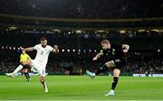 21 November 2023; James McClean of Republic of Ireland in action against Tim Payne of New Zealand during the international friendly match between Republic of Ireland and New Zealand at Aviva Stadium in Dublin. Photo by Stephen McCarthy/Sportsfile