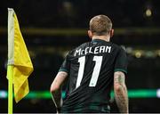 21 November 2023; James McClean of Republic of Ireland during the international friendly match between Republic of Ireland and New Zealand at the Aviva Stadium in Dublin. Photo by Michael P Ryan/Sportsfile