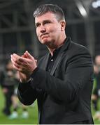 21 November 2023; Republic of Ireland manager Stephen Kenny after the international friendly match between Republic of Ireland and New Zealand at Aviva Stadium in Dublin. Photo by Seb Daly/Sportsfile