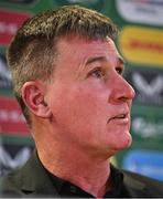 21 November 2023; Republic of Ireland manager Stephen Kenny during a press conference after the international friendly match between Republic of Ireland and New Zealand at Aviva Stadium in Dublin. Photo by Seb Daly/Sportsfile
