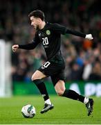 21 November 2023; Mikey Johnston of Republic of Ireland during the international friendly match between Republic of Ireland and New Zealand at Aviva Stadium in Dublin. Photo by Stephen McCarthy/Sportsfile
