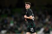 21 November 2023; Andrew Moran of Republic of Ireland during the international friendly match between Republic of Ireland and New Zealand at Aviva Stadium in Dublin. Photo by Stephen McCarthy/Sportsfile