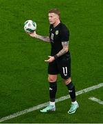 21 November 2023; James McClean of Republic of Ireland during the international friendly match between Republic of Ireland and New Zealand at Aviva Stadium in Dublin. Photo by Ben McShane/Sportsfile