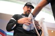 22 November 2023; Andy Lee, trainer to Paddy Donovan, during public workouts, held at Liffey Valley Shopping Centre in Clondalkin, Dublin, ahead of his WBA continental welterweight title fight with Danny Ball, on November 25th at 3Arena in Dublin. Photo by Stephen McCarthy/Sportsfile