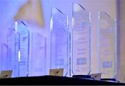 22 November 2023; A general view of awards before the 123.ie National Athletics Awards at Crowne Plaza Hotel in Santry, Dublin. A full list of winners from the event can be found at AthleticsIreland.ie Photo by Sam Barnes/Sportsfile
