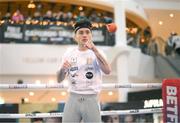 22 November 2023; John Cooney during public workouts, held at Liffey Valley Shopping Centre in Clondalkin, Dublin, ahead of his celtic super featherweight title fight with Liam Gaynor, on November 25th at 3Arena in Dublin. Photo by Stephen McCarthy/Sportsfile