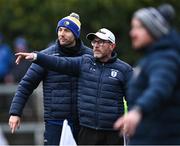 19 November 2023; Naas manager Joe Murphy with Naas selector Padraic Cribbin during the AIB Leinster GAA Football Senior Club Championship Semi-Final match between St Loman's Mullingar, Mullingar, and Naas, Kildare, at TEG Cusack Park in Mullingar, Westmeath. Photo by Piaras Ó Mídheach/Sportsfile