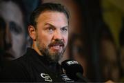 23 November 2023; Andy Lee, trainer to Paddy Donovan, during a press conference at the Dublin Royal Convention Centre ahead of his WBA continental welterweight title fight with Danny Ball, on November 25th at 3Arena in Dublin. Photo by Stephen McCarthy/Sportsfile