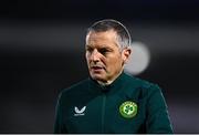 21 November 2023; Republic of Ireland manager Jim Crawford during the UEFA European Under-21 Championship Qualifier match between Republic of Ireland and Italy at Turners Cross in Cork. Photo by Eóin Noonan/Sportsfile
