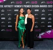 23 November 2023; In attendance are Galway United players Jodie Griffin and Jenna Slattery during the 2023 SSE Airtricity Women's Premier Division Awards at Clontarf Castle in Dublin. Photo by Stephen McCarthy/Sportsfile