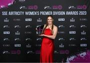 23 November 2023; Dana Scheriff of Athlone Town with her SSE Airtricity Team of the Year award during the 2023 SSE Airtricity Women's Premier Division Awards at Clontarf Castle in Dublin. Photo by Stephen McCarthy/Sportsfile