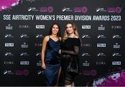 23 November 2023; Jess Fitzgerald of Peamount United and her sister Shannon during the 2023 SSE Airtricity Women's Premier Division Awards at Clontarf Castle in Dublin. Photo by Stephen McCarthy/Sportsfile