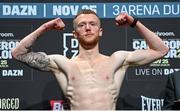 24 November 2023; Liam Gaynor during weigh-ins held at The Helix on DCU Campus in Dublin, in preparation for his celtic super featherweight title fight with John Cooney, on November 25th at 3Arena in Dublin. Photo by Stephen McCarthy/Sportsfile