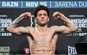 24 November 2023; John Cooney during weigh-ins held at The Helix on DCU Campus in Dublin, in preparation for his celtic super featherweight title fight with Liam Gaynor, on November 25th at 3Arena in Dublin. Photo by Stephen McCarthy/Sportsfile