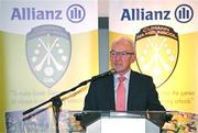 24 November 2023; Connacht Council President John Murphy speaking at the launch of the Allianz Cumann na mBunscol 50th anniversary book, &quot;50 Bliain ag Fás’, at Croke Park in Dublin. Photo by Sam Barnes/Sportsfile