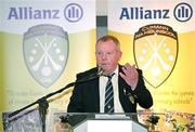 24 November 2023; National Committee Central Council Delegate Tomás Ó hAiniféin speaking at the launch of the Allianz Cumann na mBunscol 50th anniversary book, &quot;50 Bliain ag Fás’, at Croke Park in Dublin. Photo by Sam Barnes/Sportsfile