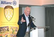 24 November 2023; Former Kilkenny hurling manager Brian Cody speaking at the launch of the Allianz Cumann na mBunscol 50th anniversary book, &quot;50 Bliain ag Fás’, at Croke Park in Dublin. Photo by Sam Barnes/Sportsfile