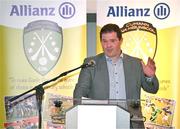24 November 2023; Martin McKeogh speaking on behalf of Allianz at the launch of the Allianz Cumann na mBunscol 50th anniversary book, &quot;50 Bliain ag Fás’, at Croke Park in Dublin. Photo by Sam Barnes/Sportsfile