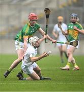 25 November 2023; Jack Nolan of O'Loughlin Gaels in action against Charlie Mitchell of Kilcormac-Killoughey during the AIB Leinster GAA Hurling Senior Club Championship semi-final match between Kilcormac-Killoughey, Offaly, and O'Loughlin Gaels, Kilkenny, at Glenisk O'Connor Park in Tullamore, Offaly. Photo by Piaras Ó Mídheach/Sportsfile